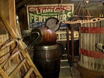 large photo of vintage wine barrels
