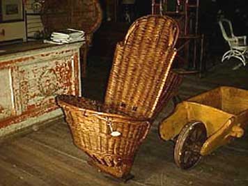 large photo of vintage end-of-row harvest basket