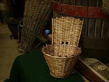 large photo of child's vintage grape harvest basket