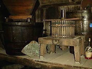 large photo of vintage grape press