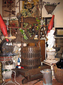 large photo of vintage Hungarian grape press