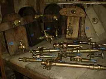 large photo of vintage vat spigots