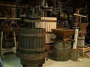 large photo of vintage grape presses