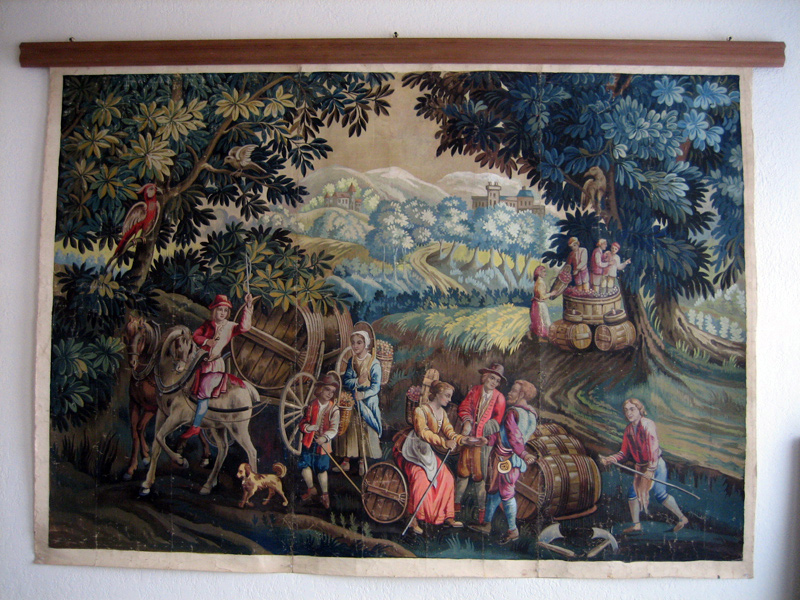 Early Aubusson Harvest Painting