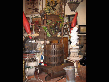 large photo of wine press