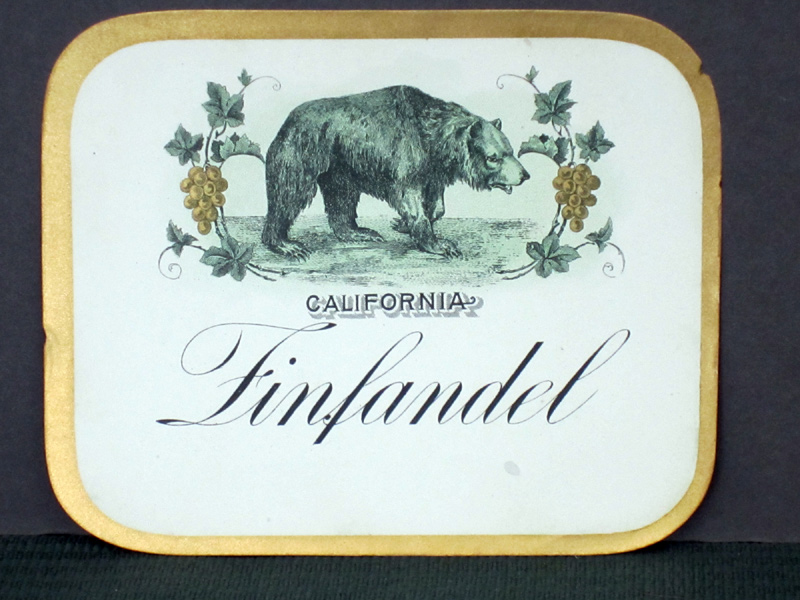 California Bear Zinfandel Wine Label
