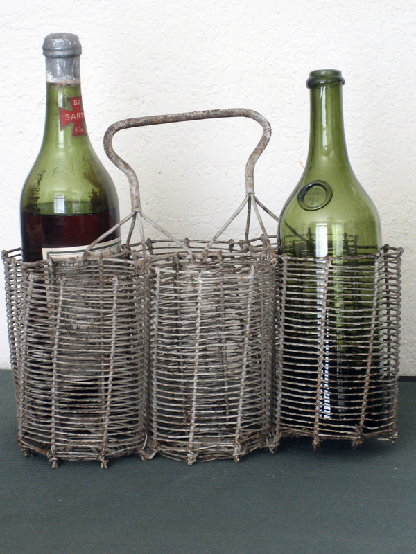 Vintage Wire Wine Bottle Carrier