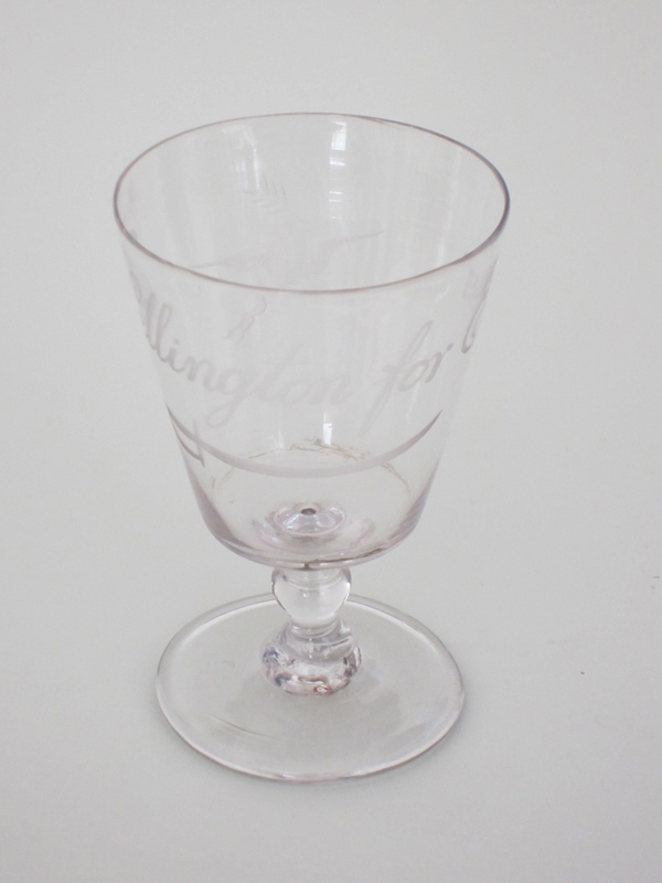 Wellington For Peace 1820s Claret Glass