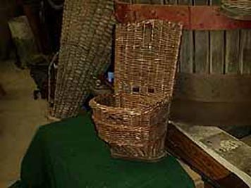 large photo of child's vintage grape harvest basket